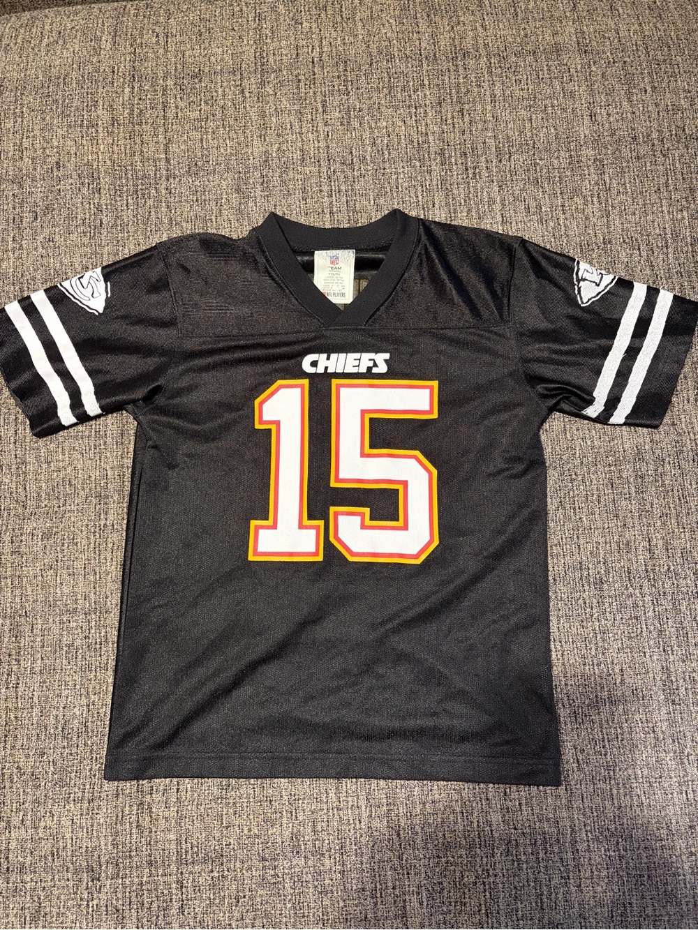 Patrick Mahomes Kansas City Chiefs #15 Youth Football Jersey - Black 12/14 NFL